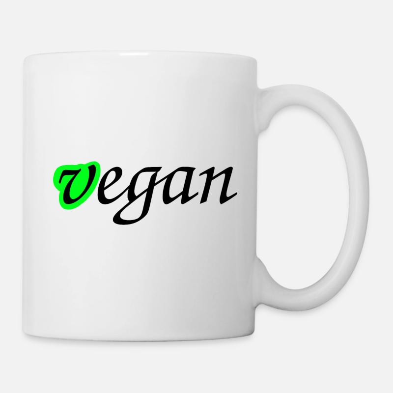 Vegan starts green - Mug - white