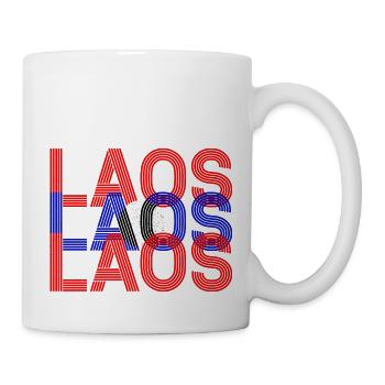 Laos Laote Laoten Flagge Elefant Lao I Geschenk - Tasse - Weiß - Rechts