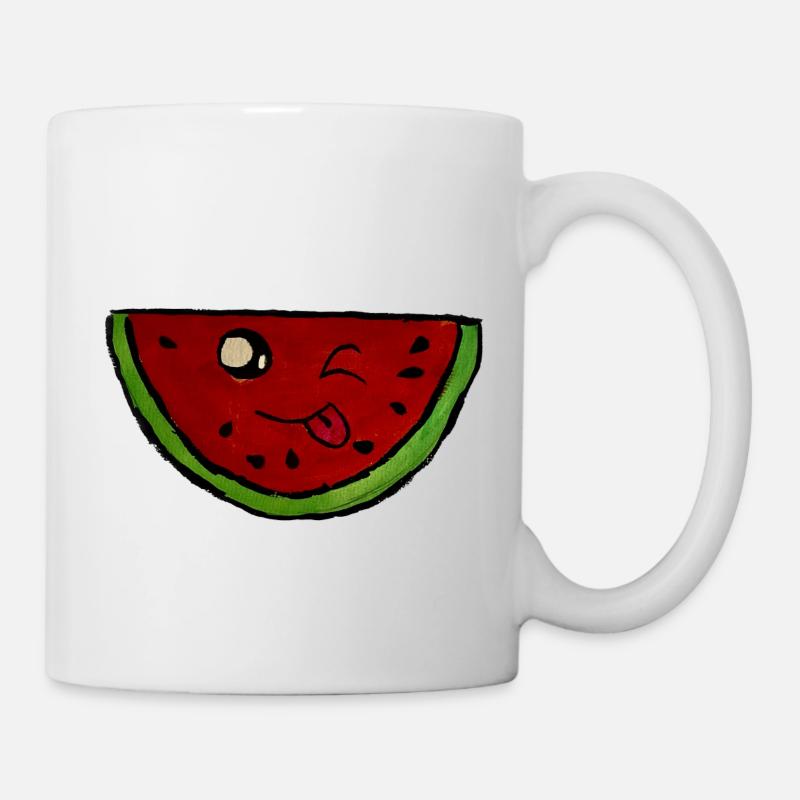 Lebendige Wassermelone - Tasse - Weiß