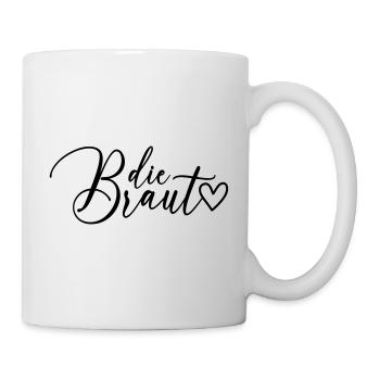 Die Braut Schrift - Tasse - Weiß - Rechts