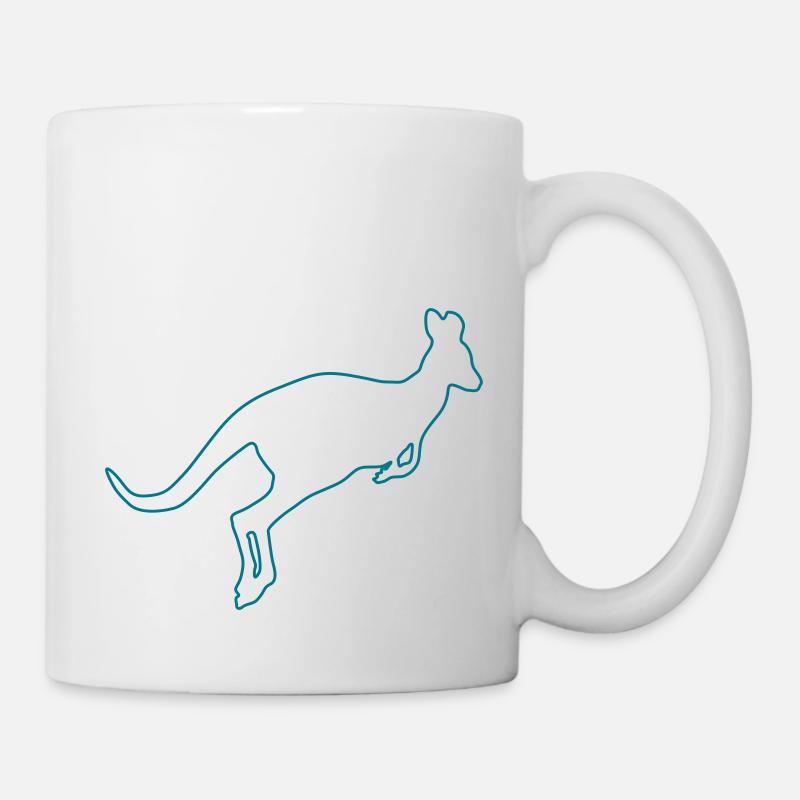 kangaroo 02 - Tasse - Weiß