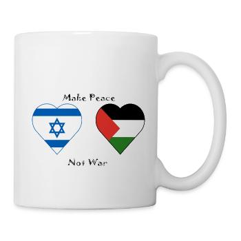 PeaceNotWarIsrlPal - Tasse - Weiß - Rechts