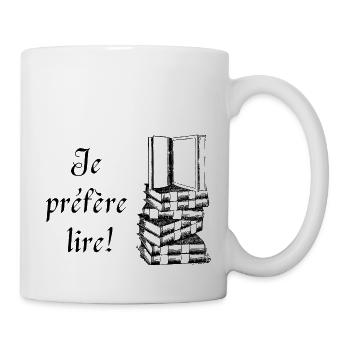 Je préfère lire - Mug blanc - blanc - Droite