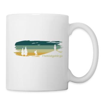 Fichtelgebirge Wanderer Schneeberg - Tasse - Weiß - Rechts