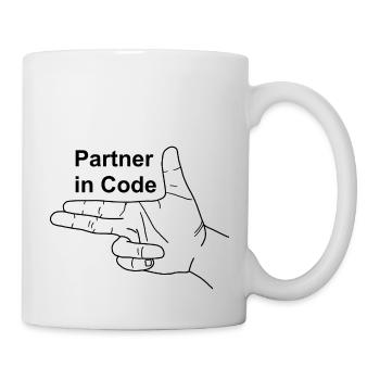 Partner in Code - Tasse - Weiß - Rechts
