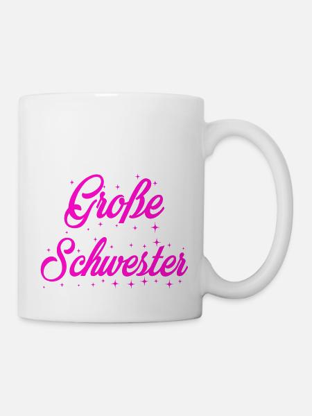 große schwester - Tasse - Weiß