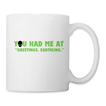 Vous m’avez eu à... - Mug blanc - blanc - Droite