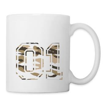 01 Camouflage brown-white - Mug - white - Right