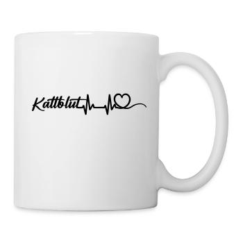 Heartbeat Herz mit Schriftzug Kaltblut schwarz - Tasse - Weiß - Rechts
