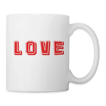 ICH HABE GERADE GEHEIRATET. Junggesellinnenabschied. VALENTINSTAG. PAAR. HERZ - Tasse - Weiß - Rechts