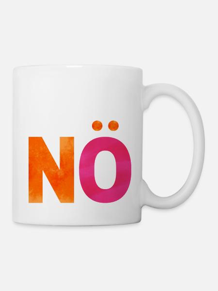 NÖ. Ein Shirt, ein Wort. - Tasse - Weiß