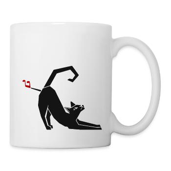 Furzende Katzen - Tasse - Weiß - Rechts