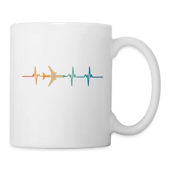 Herzschlag des Flugzeugs - Tasse - Weiß - Rechts