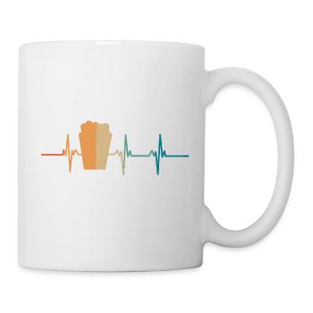 Battement de cœur popcorn - Mug blanc - blanc - Droite
