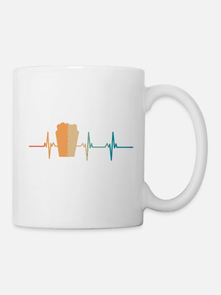 Battement de cœur popcorn - Mug blanc - blanc