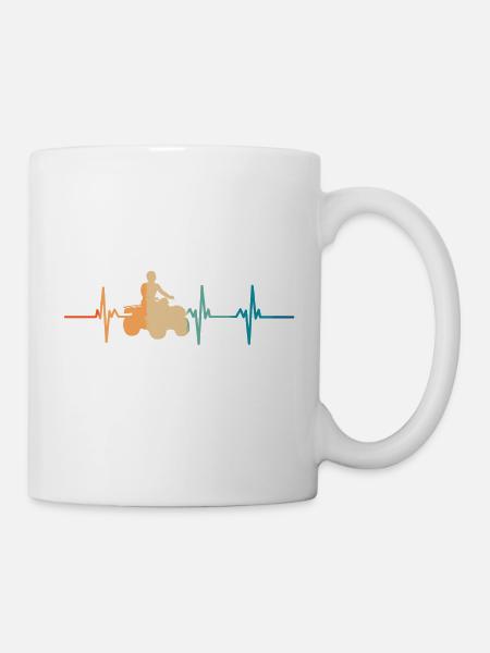 Battement de cœur quad - Mug blanc - blanc
