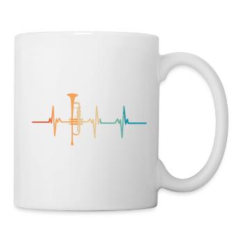 Battement de cœur trompette - Mug blanc - blanc - Droite