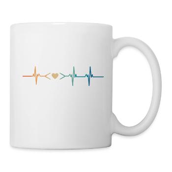 Heartbeat Coding Liebe - Tasse - Weiß - Rechts