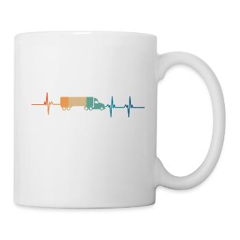 Battement de cœur camion - Mug blanc - blanc - Droite