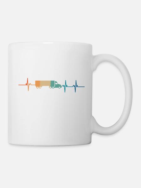 Battement de cœur camion - Mug blanc - blanc