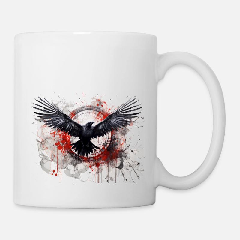 Rabe - Tasse - Weiß