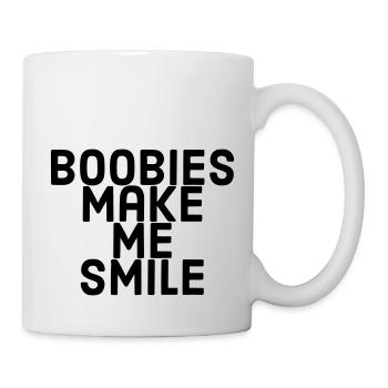Les fous me font sourire - Mug blanc - blanc - Droite