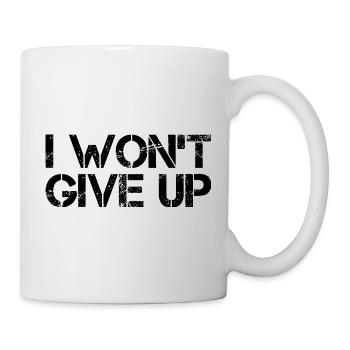 I Won't Give Up Discipline Motivation Gym - Mug - white - Right