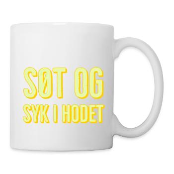 Sweet and sick in the head - Mug - white - Right