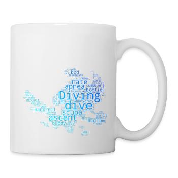 Hommes Femmes Scuba Diver Free Dive Scuba Diver - Mug blanc - blanc - Droite