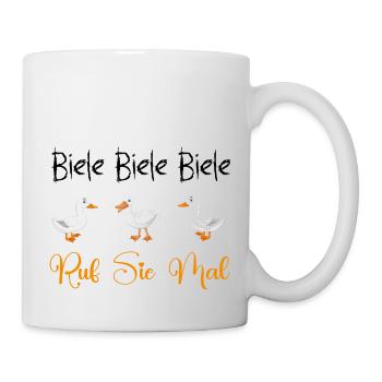 Biele Biele Biele Ruf Sie Mal - Tasse - Weiß - Rechts