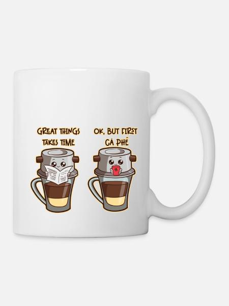 Vietnam Viet café Ca Phe vietnamien I cadeau - Mug blanc - blanc