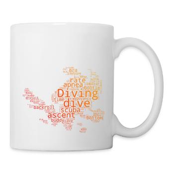 Plongée libre Plongée sous-marine Plongée dames - Mug blanc - blanc - Droite