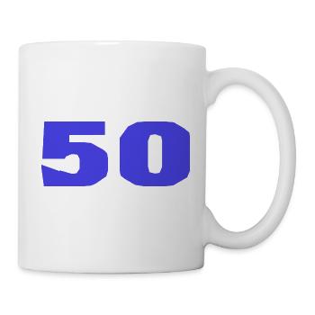 50. 50 YEARS. 50th ANNIVERSARY. 50TH ANNIVERSARY. - Mug - white - Right