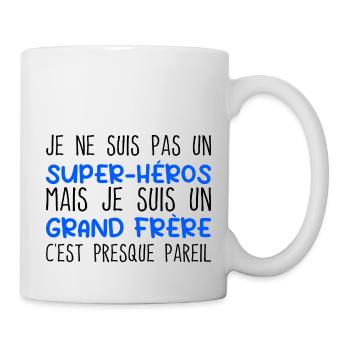Grand Frère Super Héros Humour Frère Cadeau - Mug blanc - blanc - Droite