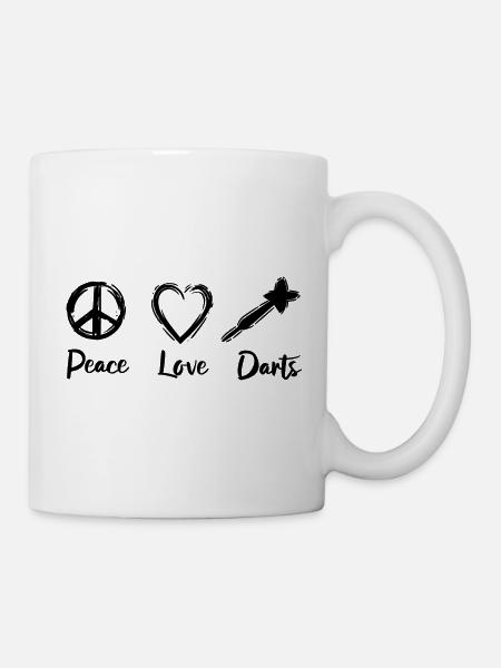Ich liebe Darts - Tasse - Weiß