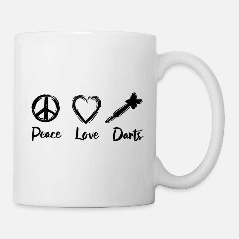 Ich liebe Darts - Tasse - Weiß