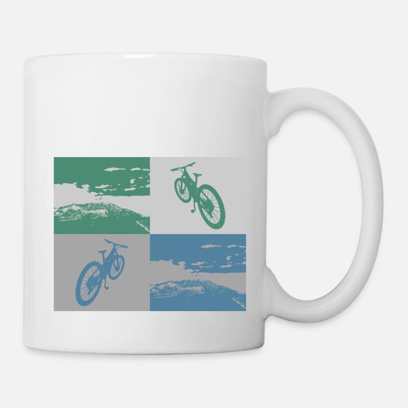 VTT Pop Art métallisé - Mug blanc - blanc