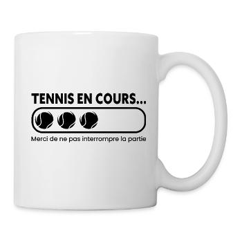Tennis En Cours Partie - Mug blanc - blanc - Droite