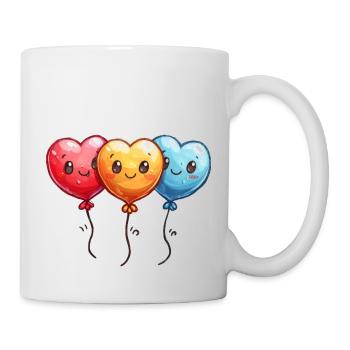 Ballon Herzen auch für Kinder und Geburtstage - Tasse - Weiß - Rechts