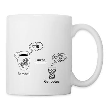 Denkblasen <3 #Bembel #trifft #Schoppe - Tasse - Weiß - Rechts