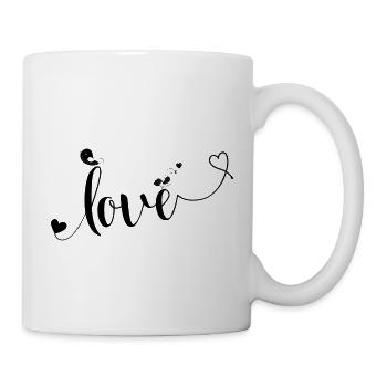 Liebe - Geschenk zum Valentinstag - Tasse - Weiß - Rechts