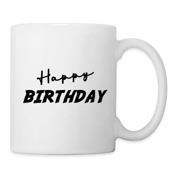 JOYEUX ANNIVERSAIRE. HAPPY BIRTHDAY. ANNIVERSAIRE. - Mug blanc - blanc - Droite