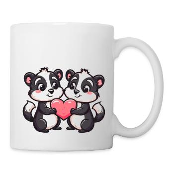 Skunk Couple Amour Couple Amoureux - Mug blanc - blanc - Droite
