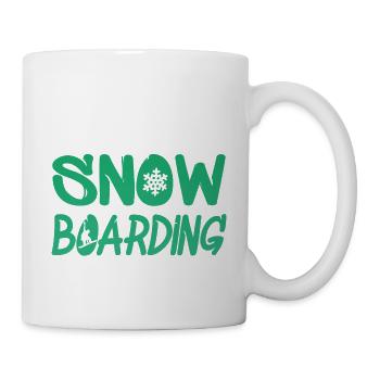 snowboarden - Tasse - Weiß - Rechts