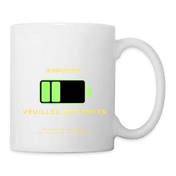Je réfléchis - Mug blanc - blanc - Droite