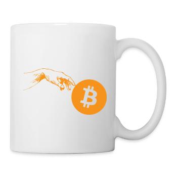 Crypto Creation Hand 3 Bitcoin - Mug - white - Right