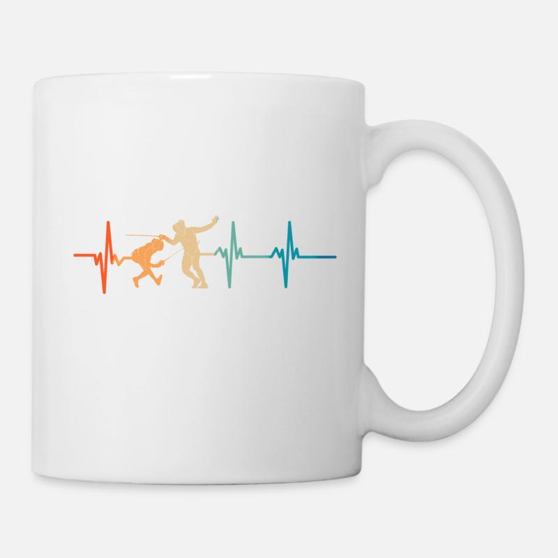 Herzschlag-Zäune - Tasse - Weiß