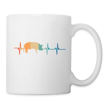 Pig heartbeat - Mug - white - Right