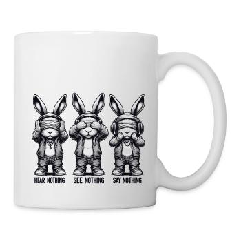 Hear See Say Nothing Bunny - Mug - white - Right