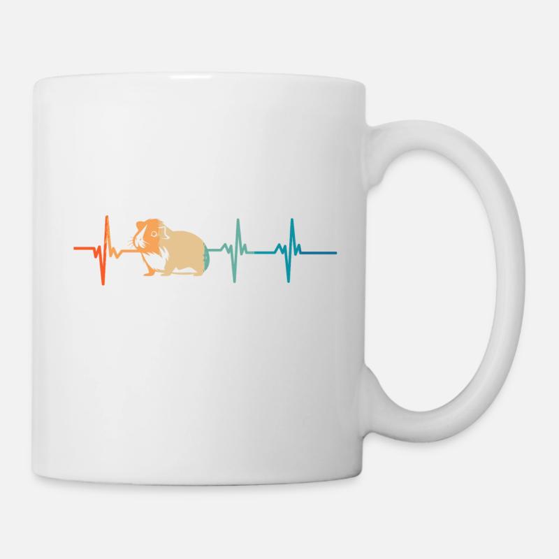 Battement de cœur cochon d’Inde - Mug blanc - blanc